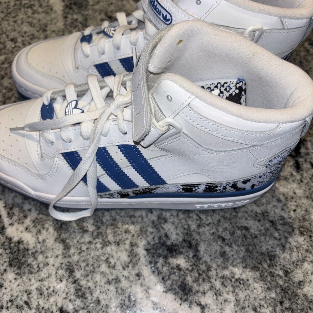 Adidas Women’s Sz 9 Snakeskin Basketball Forum Sky Blue Gx 8945 Sneakers - Picture 12 of 14